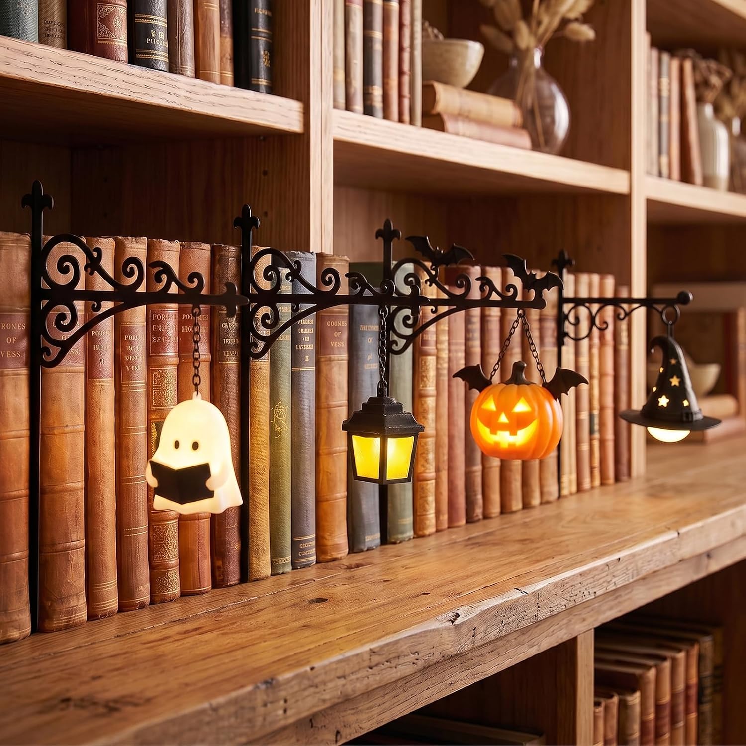 Home Decor Zone - Library Lantern-Decorative Bookshelf Lighting Reading Nook