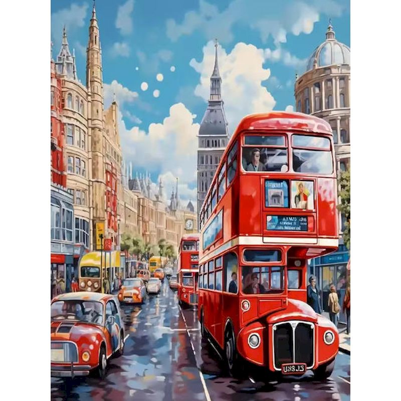 Home Decor London - GATYZTORY London Street Scene Coloring By