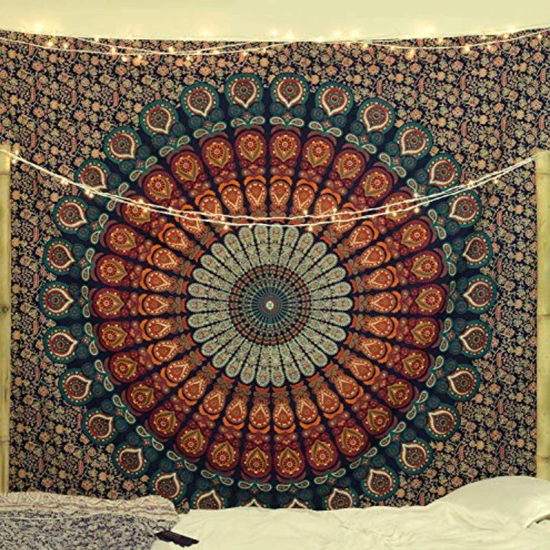 Aesthetic Tapestry - Hippie Mandala Tapestrys India Bohemian Psychedelic