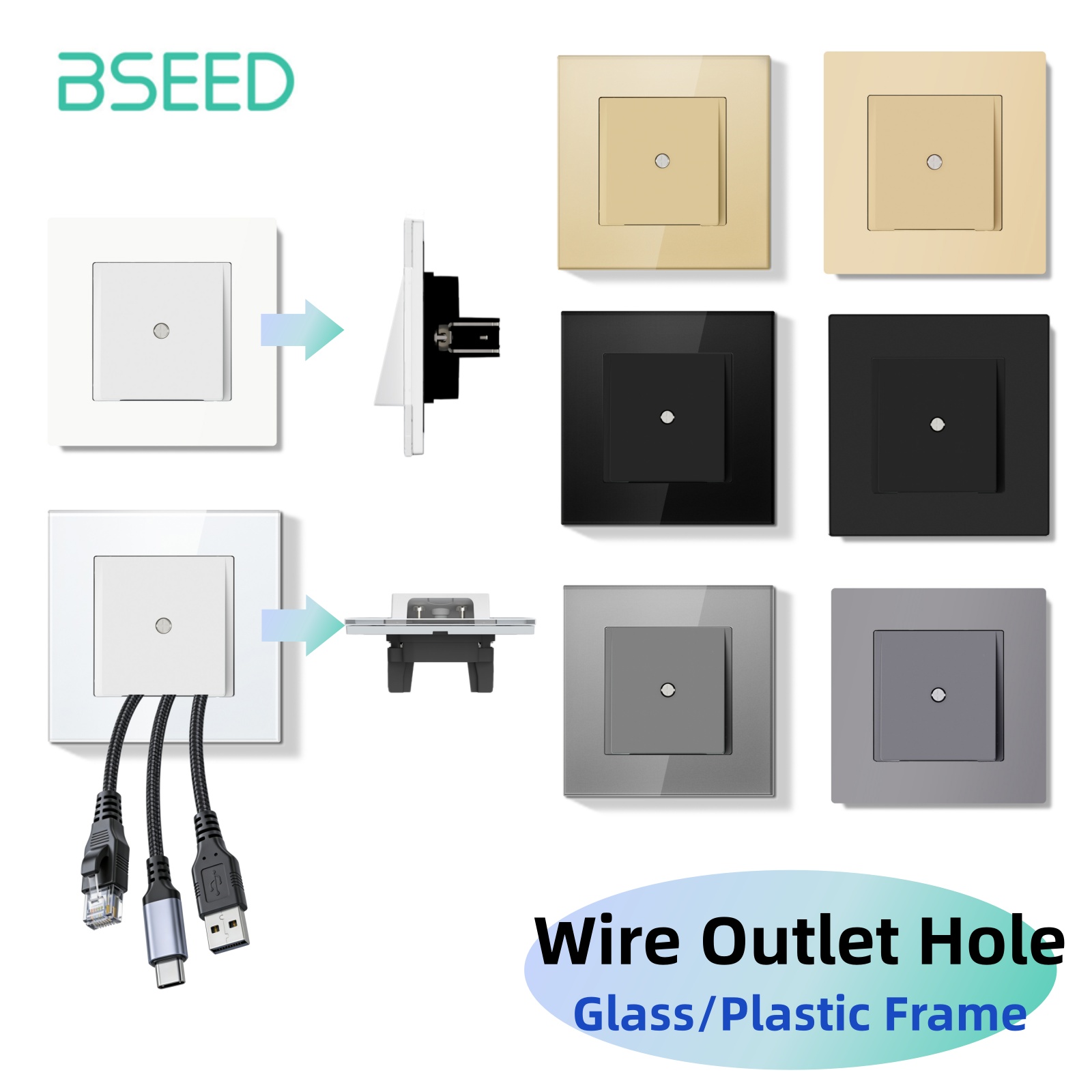 Home Decor Outlet - Bseed E Seires Wall Wire Outlet