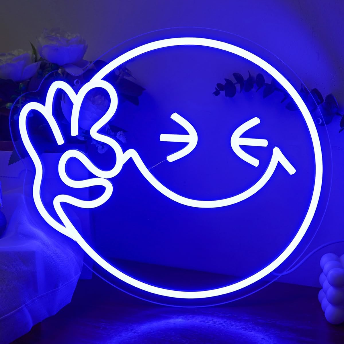 Home Decor Emoji - Emoji Smile OK Neon Sign USB