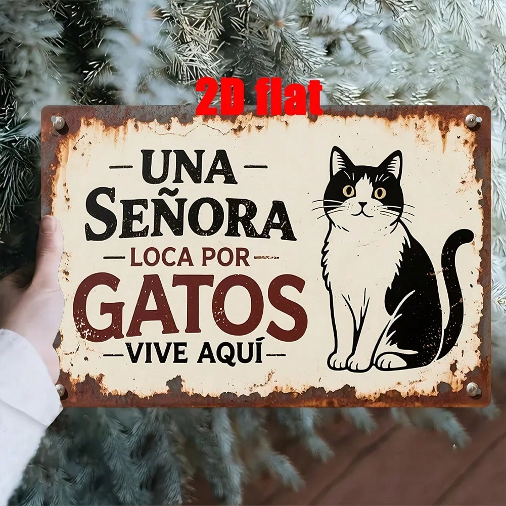 Home Decor Cat - Spanish Crazy Cat Lady Home Decor