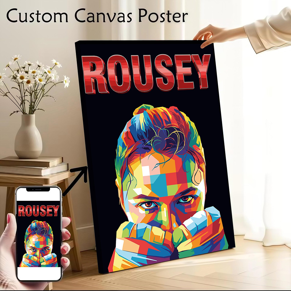 Home Decor Niche - Rousey: Ronda Rousey Pop Art Portrait