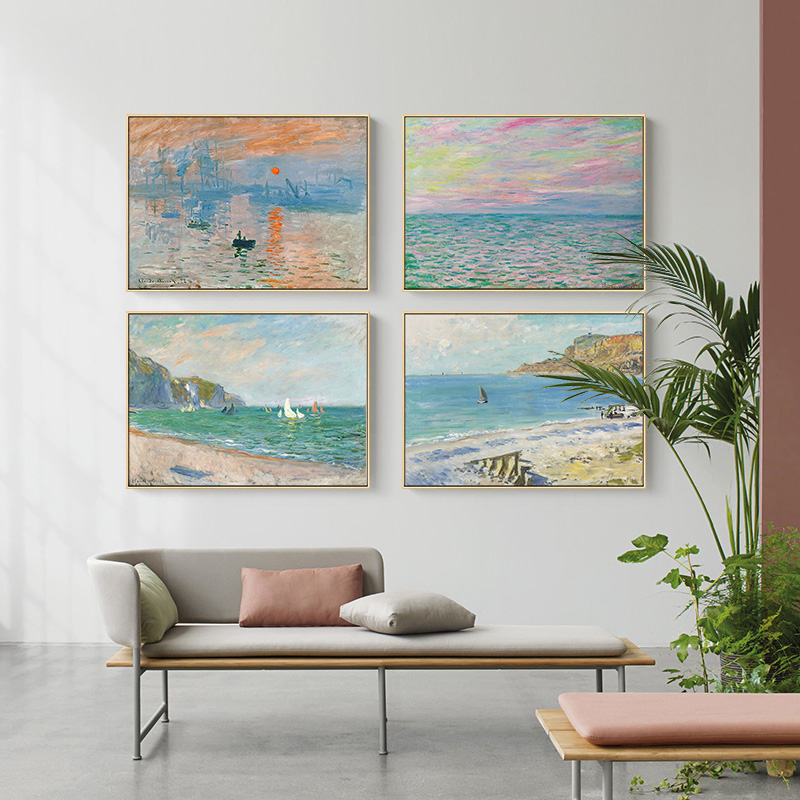 Home Decor Japandi - Famous Monet Poster Canvas Painting Modern