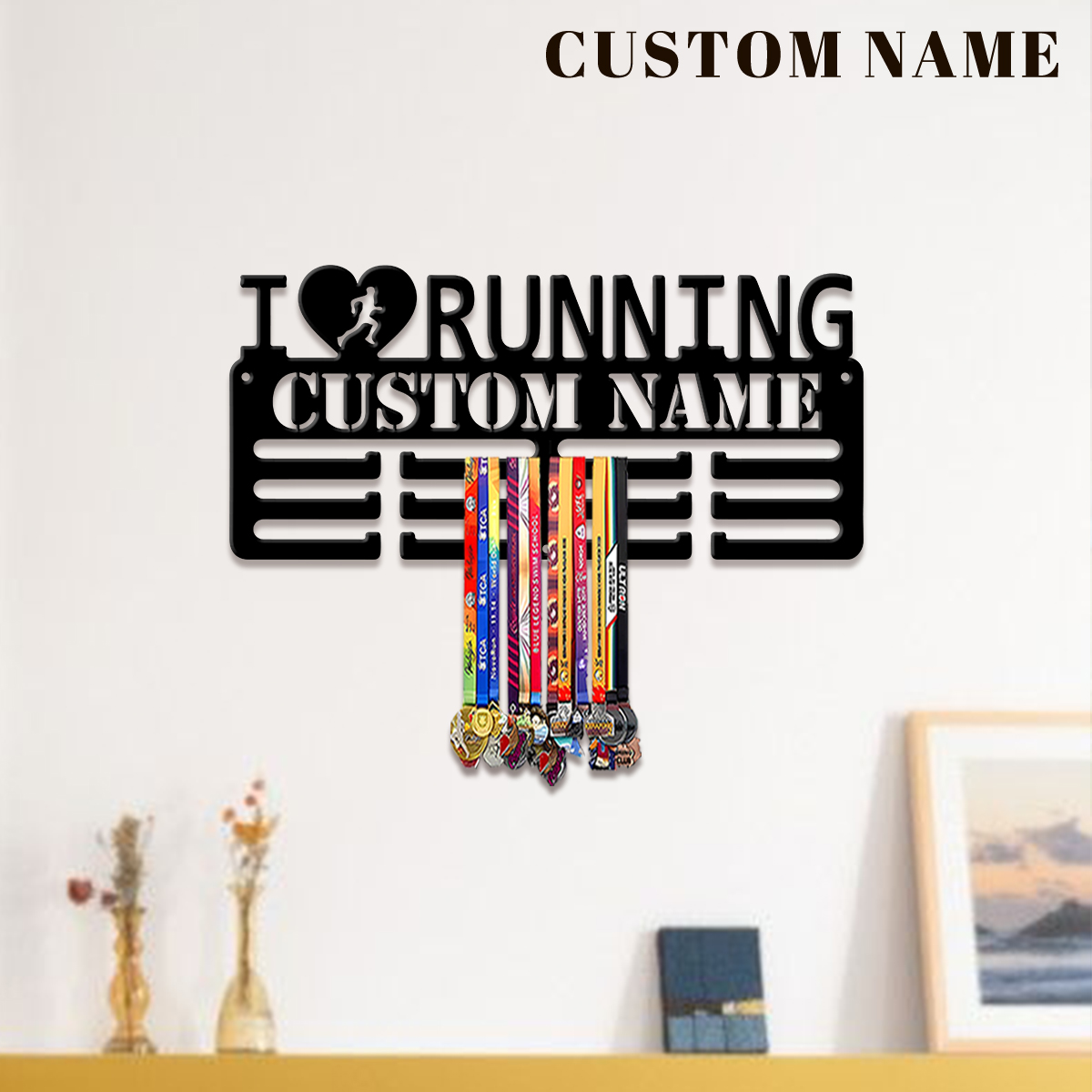 Home Decor Zone - Custom I Love Running Metal Medal