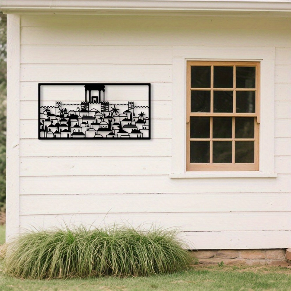 Home Decor Gift - CIFBUY Metal Wall Art Jerusalem Mural