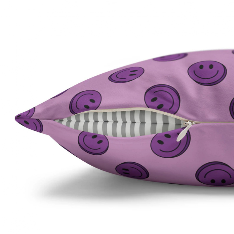 VIKAMA Purple Smile Cushion Co - Home Decor Emoji recension och pris
