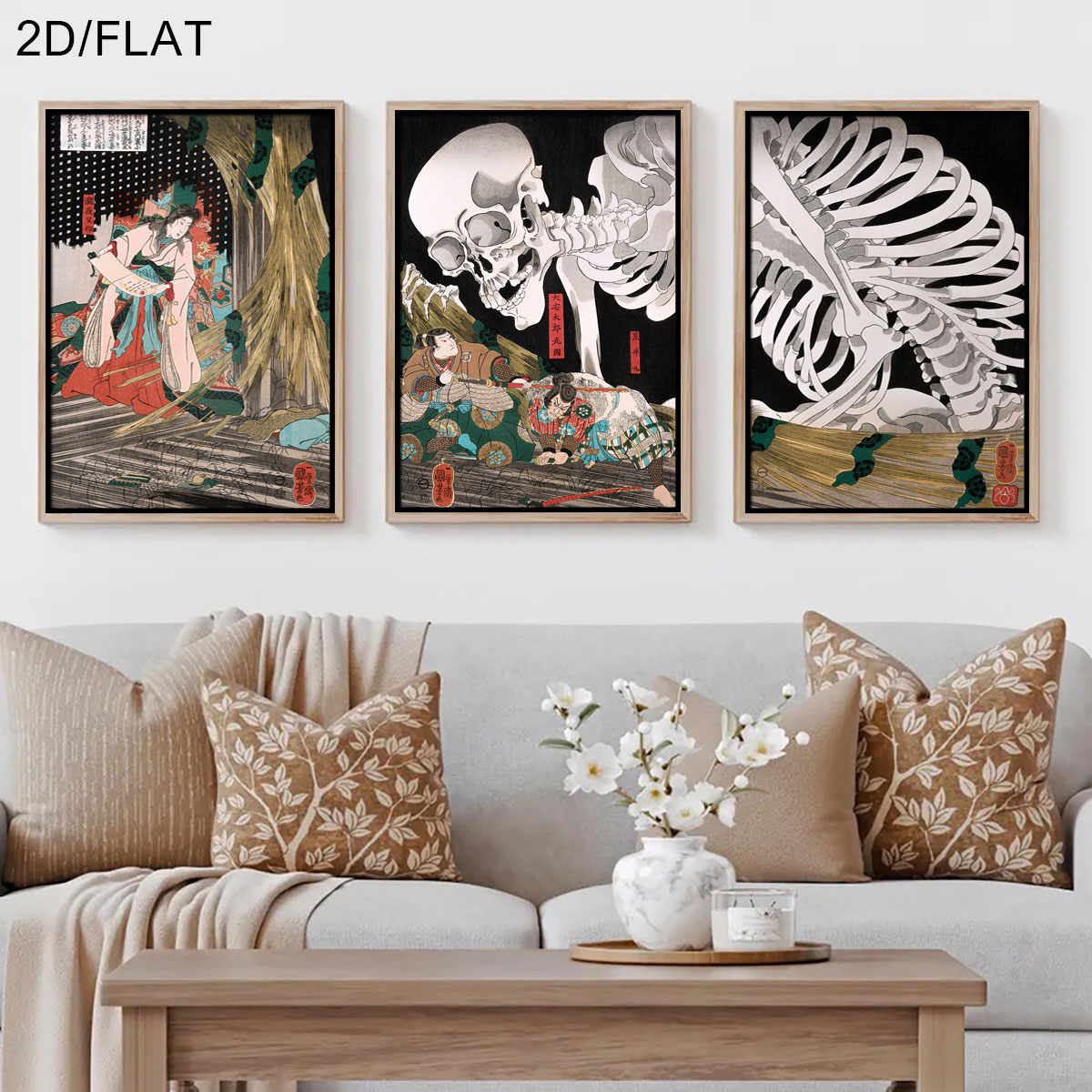 3pcs Retro Japanese Takiyasha  - Home Decor Japandi recension och pris