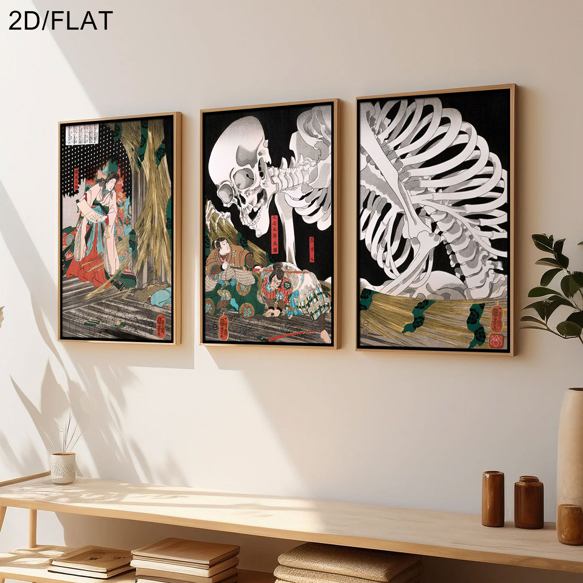 3pcs Retro Japanese Takiyasha  - Home Decor Japandi recension och pris