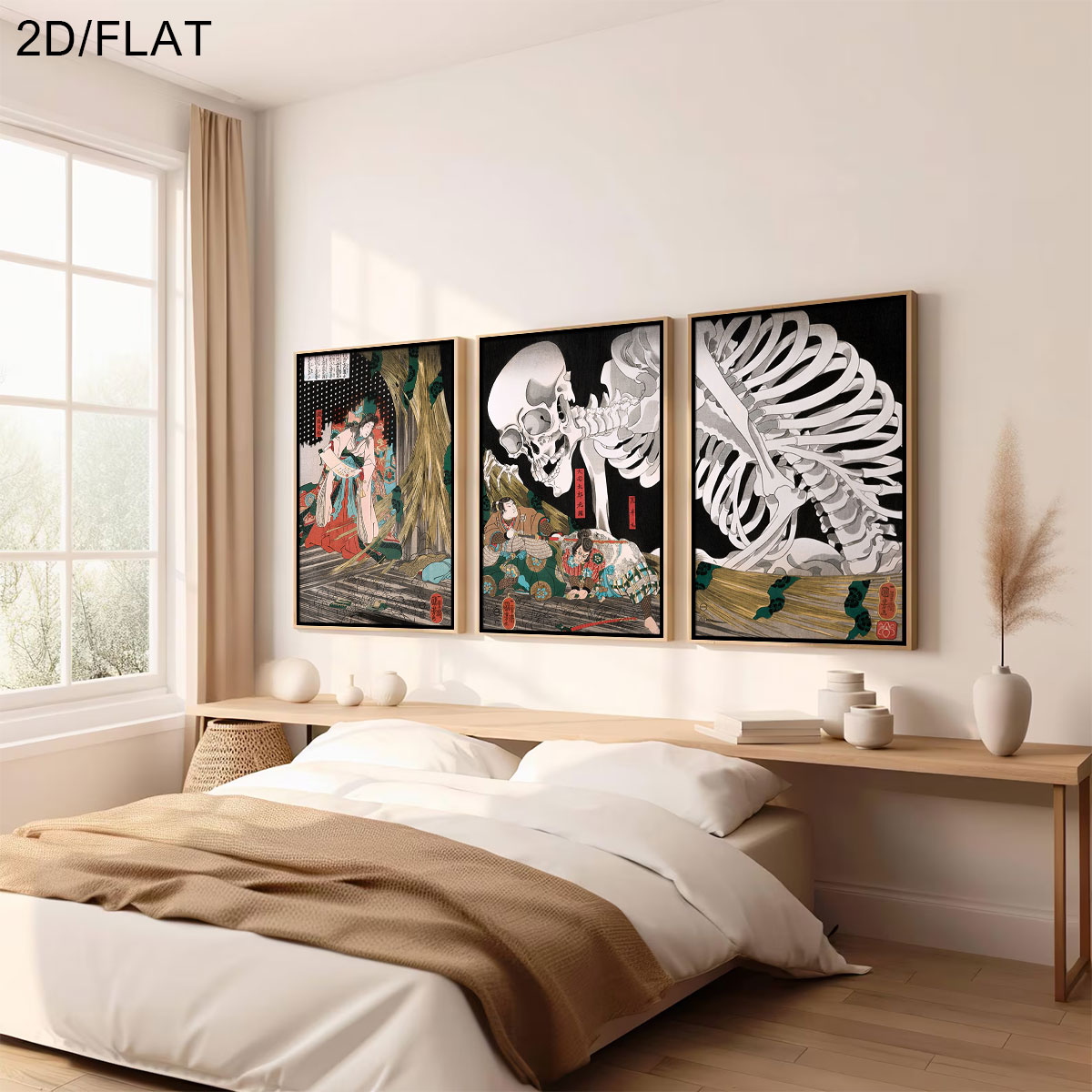 3pcs Retro Japanese Takiyasha  - Home Decor Japandi recension och pris