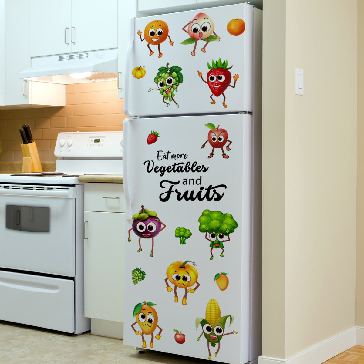 Cartoon Emoji Fruit Wall Stick - Home Decor Emoji recension och pris