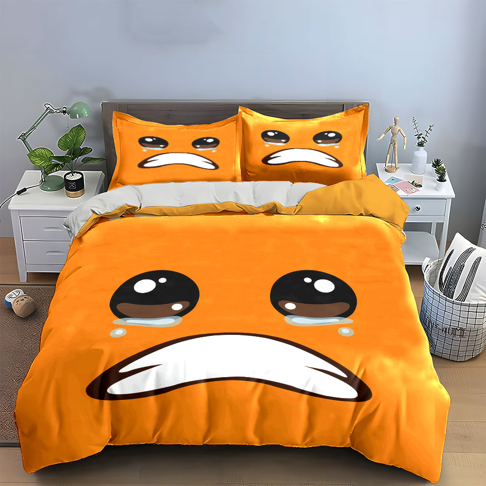 Cute Crying Orange Face Emoji  - Home Decor Emoji recension och pris