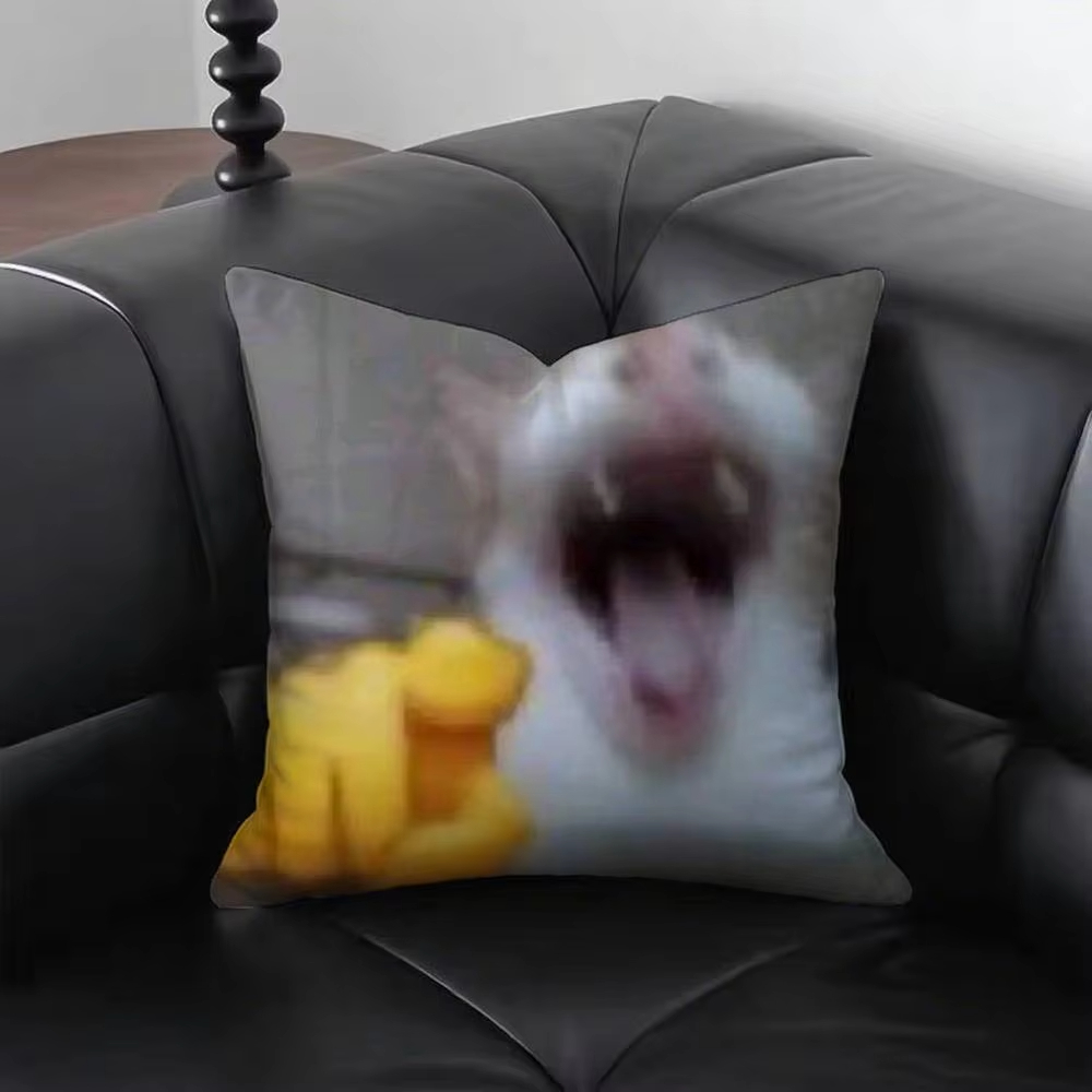 Funny Cat M-Meme Pillow Cover  - Home Decor Emoji recension och pris