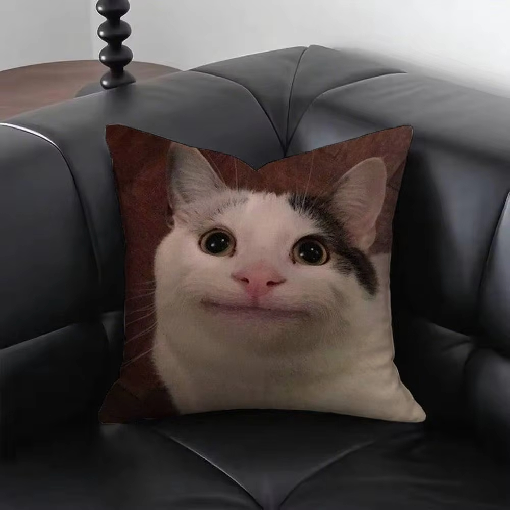 Funny Cat M-Meme Pillow Cover  - Home Decor Emoji recension och pris