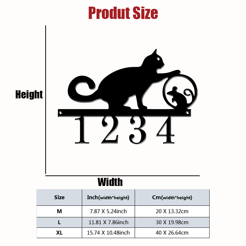 1Pc Custom cat Metal Door Stre - Home Decor Cat recension och pris