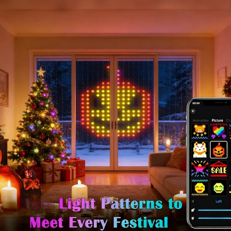 Smart 400LED Curtain Lights, M - String Curtain Light recension och pris