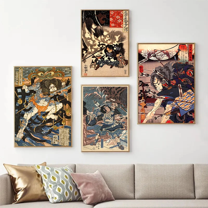 Canvas Painting Retro Japanese - Home Decor Japandi recension och pris