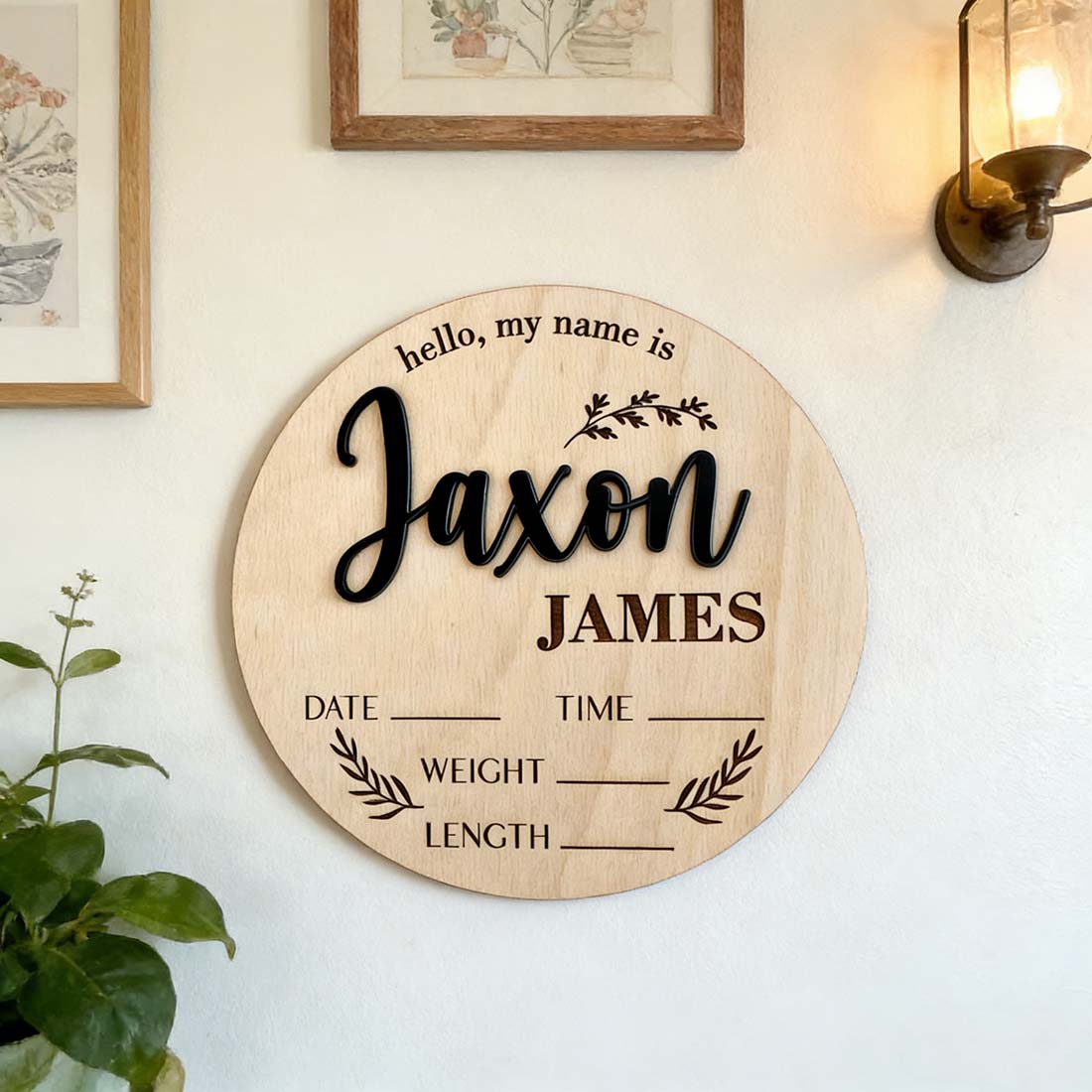 1Pc Custom Baby Announcement S - Home Decor Zone recension och pris