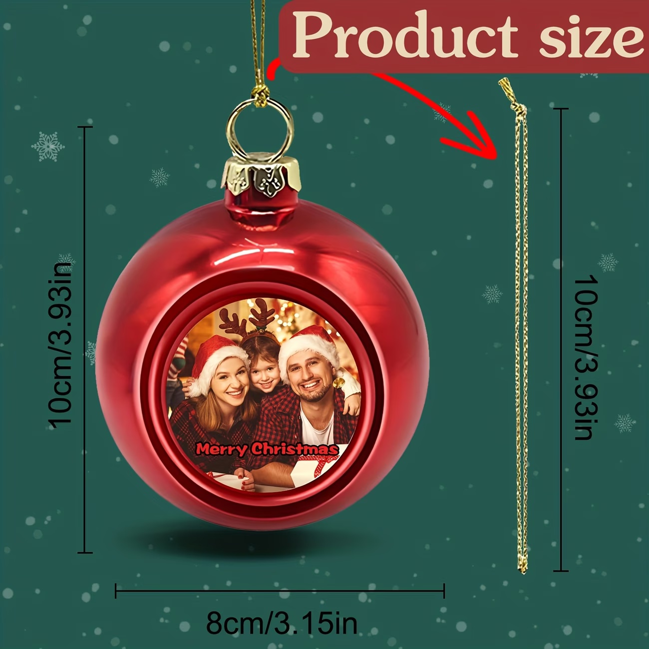 Custom Photo Christmas Ornamen - Home Christmas Decor recension och pris