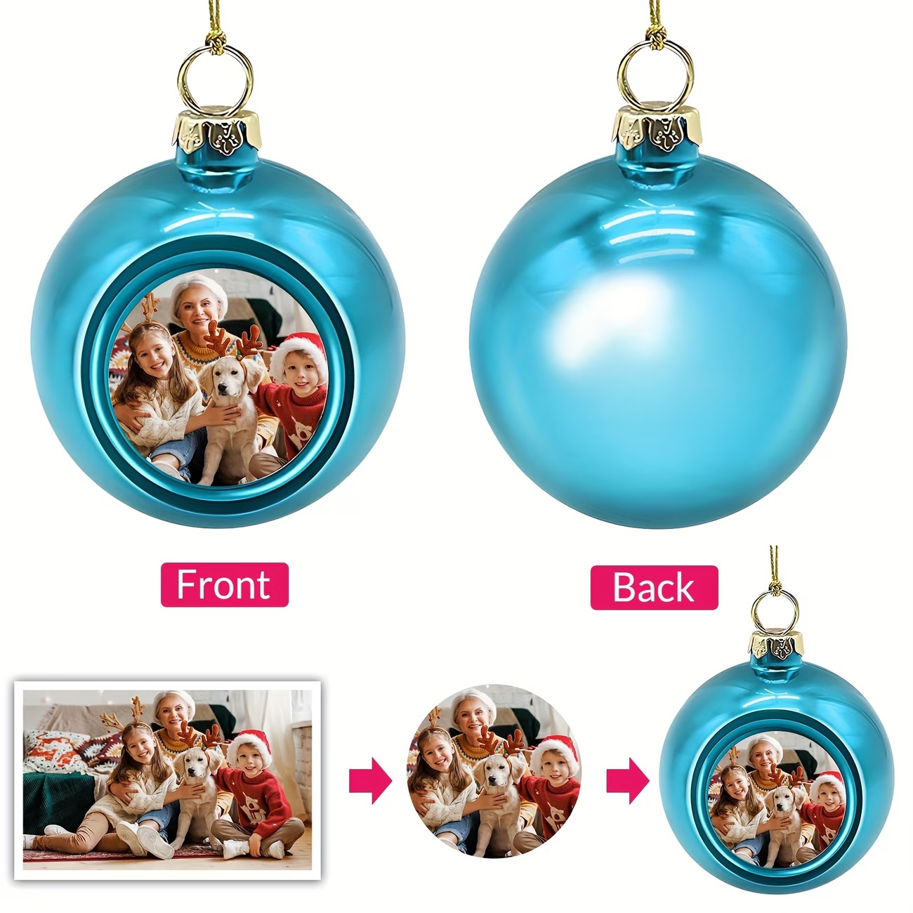 Custom Photo Christmas Ornamen - Home Christmas Decor recension och pris