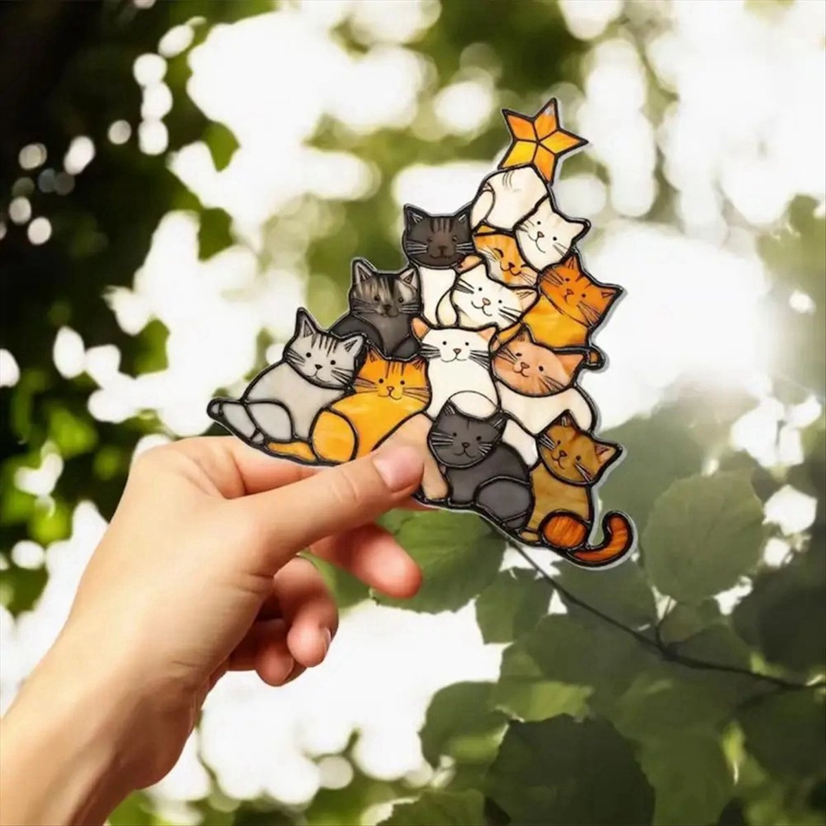 [N84R] Cat Sun Catcher Acrylic - Home Decor Cat recension och pris