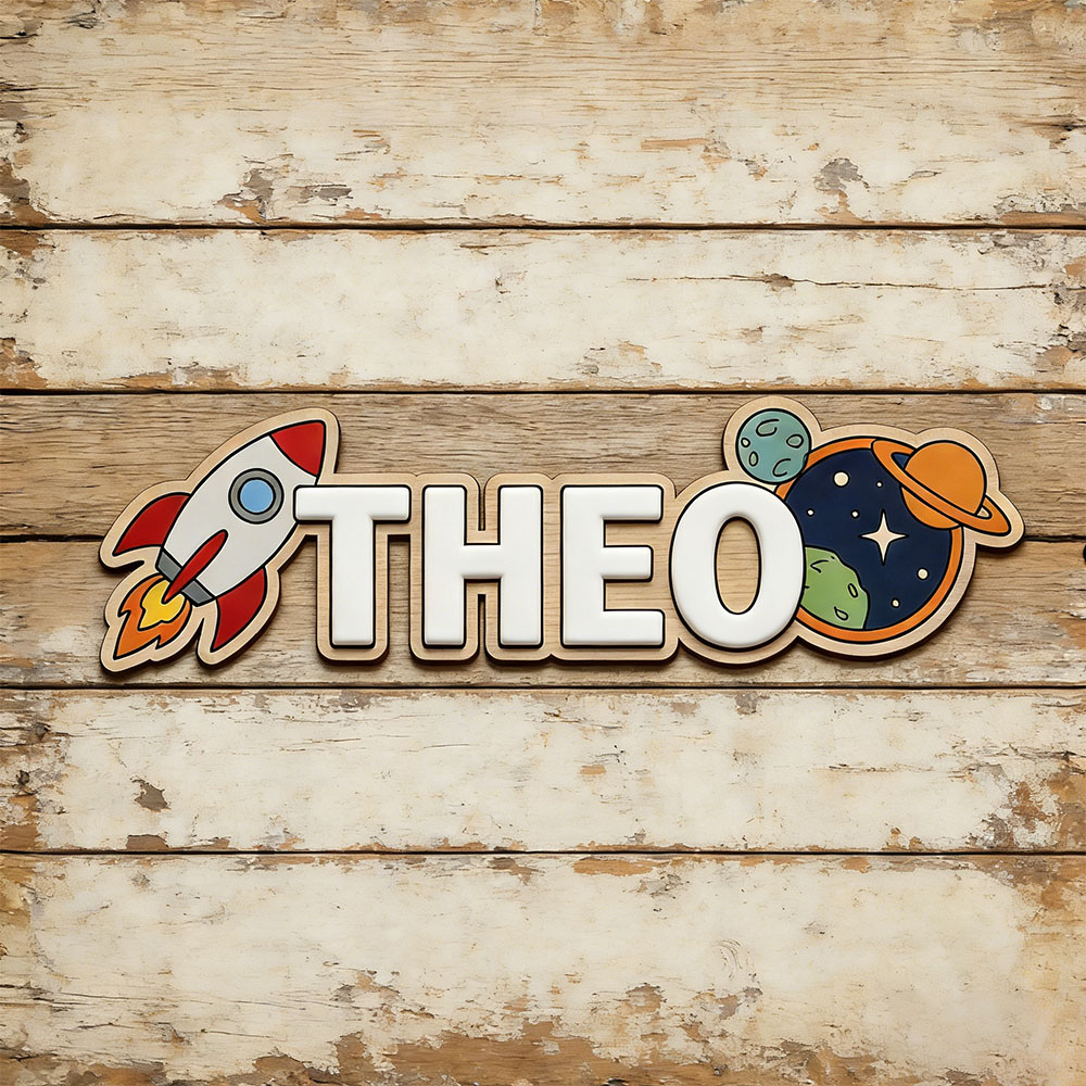 Personalized Space Rocket Name - Home Decor Zone recension och pris