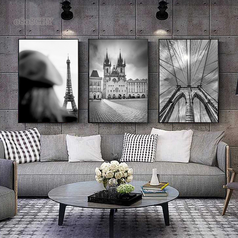 Black White Beautiful City New - Home Decor London recension och pris