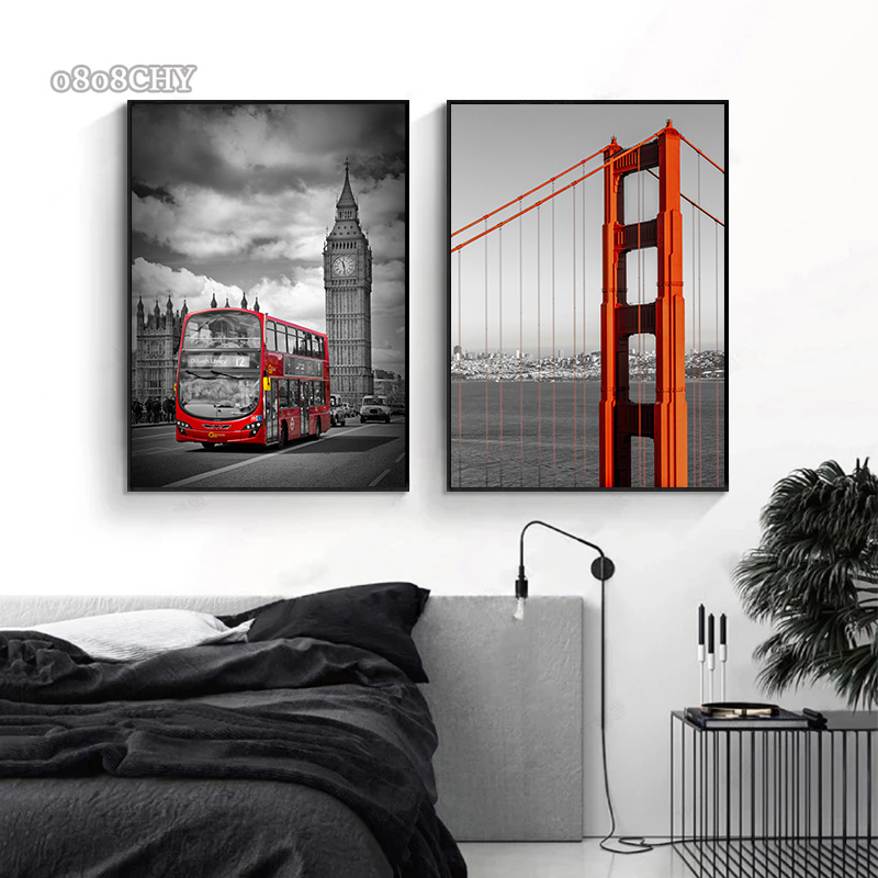 Black White Beautiful City New - Home Decor London recension och pris