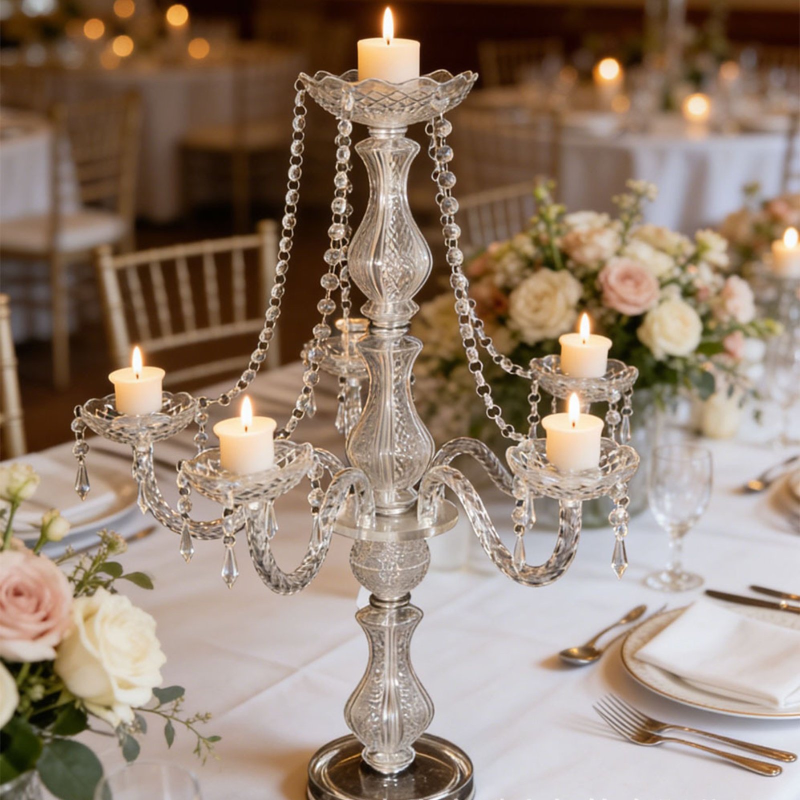 Crystal Candelabra Elegant Wed - Home Decor Luxury recension och pris