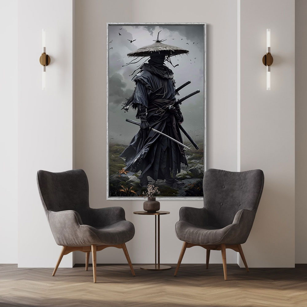 Vintage Japanese Samurai Poste - Home Decor Japandi recension och pris