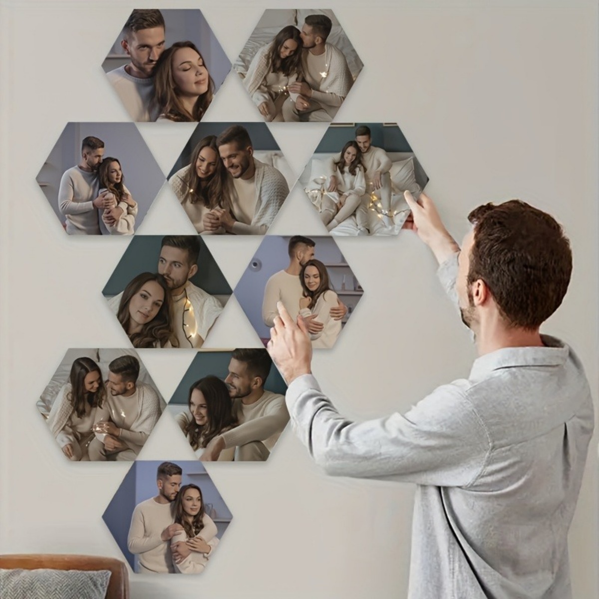 Custom Wall Decor — Modern Hex - Home Christmas Decor recension och pris