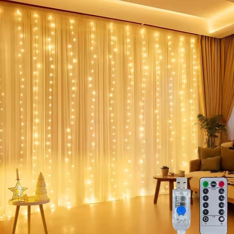 3/4/6m Curtain LED String Ligh - String Curtain Light recension och pris