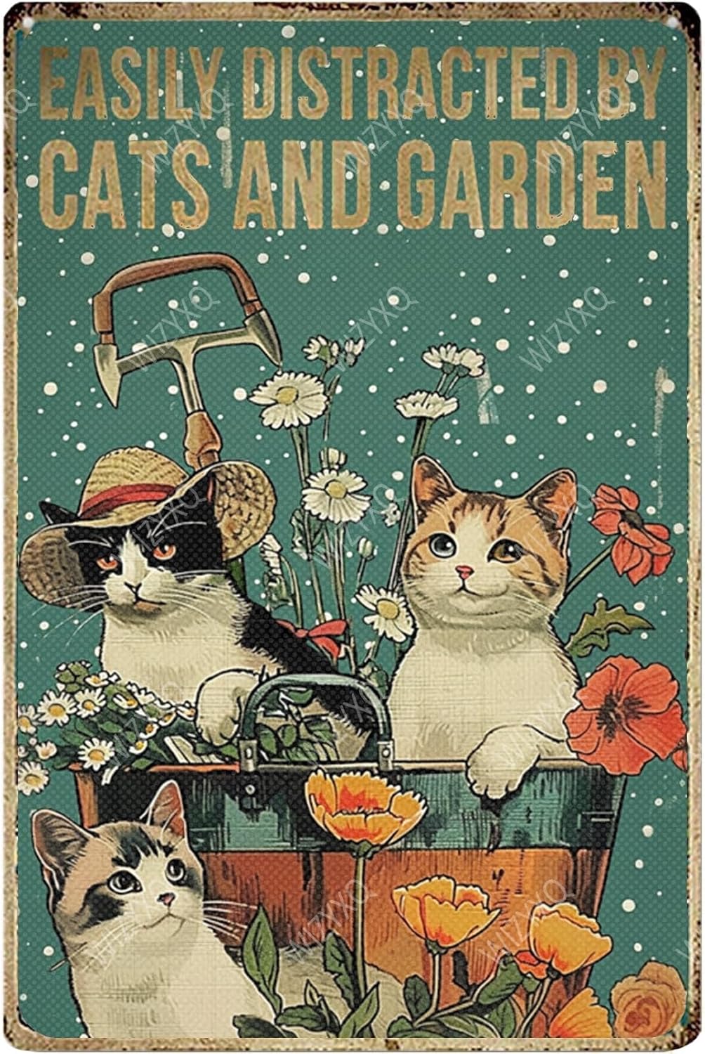 Metal Signs Easily Distracted  - Home Decor Cat recension och pris