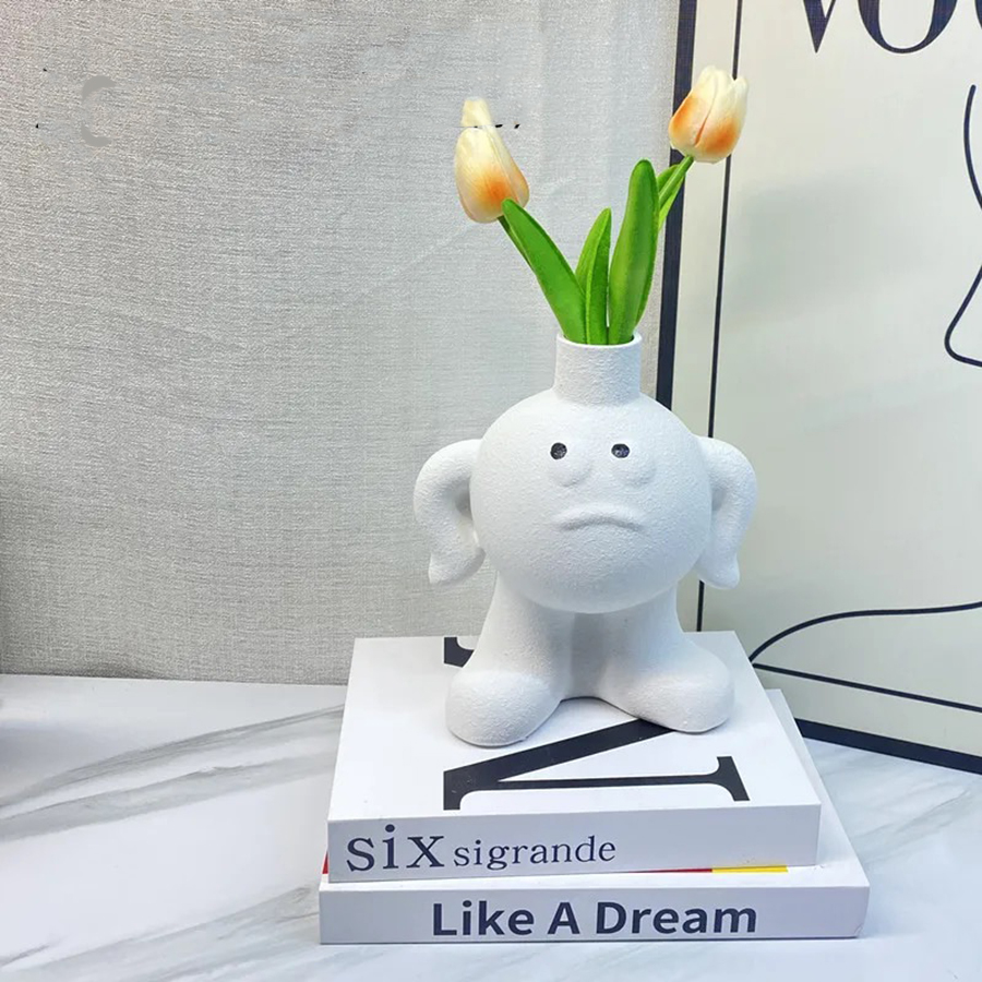Creative Ceramic Flower Vase C - Home Decor Emoji recension och pris
