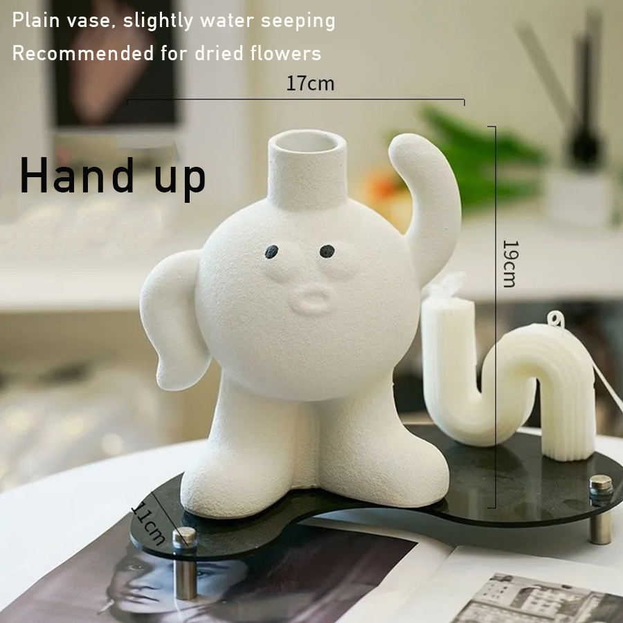 Creative Ceramic Flower Vase C - Home Decor Emoji recension och pris