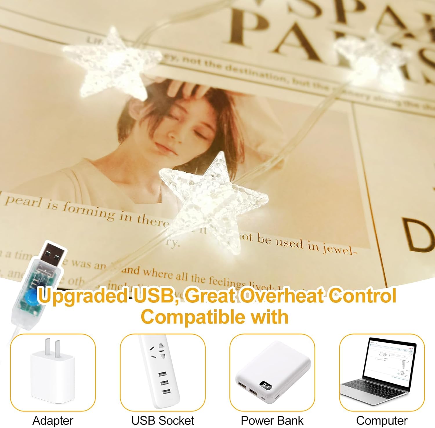 1pc 120 LED Star Curtain Light - String Curtain Light recension och pris