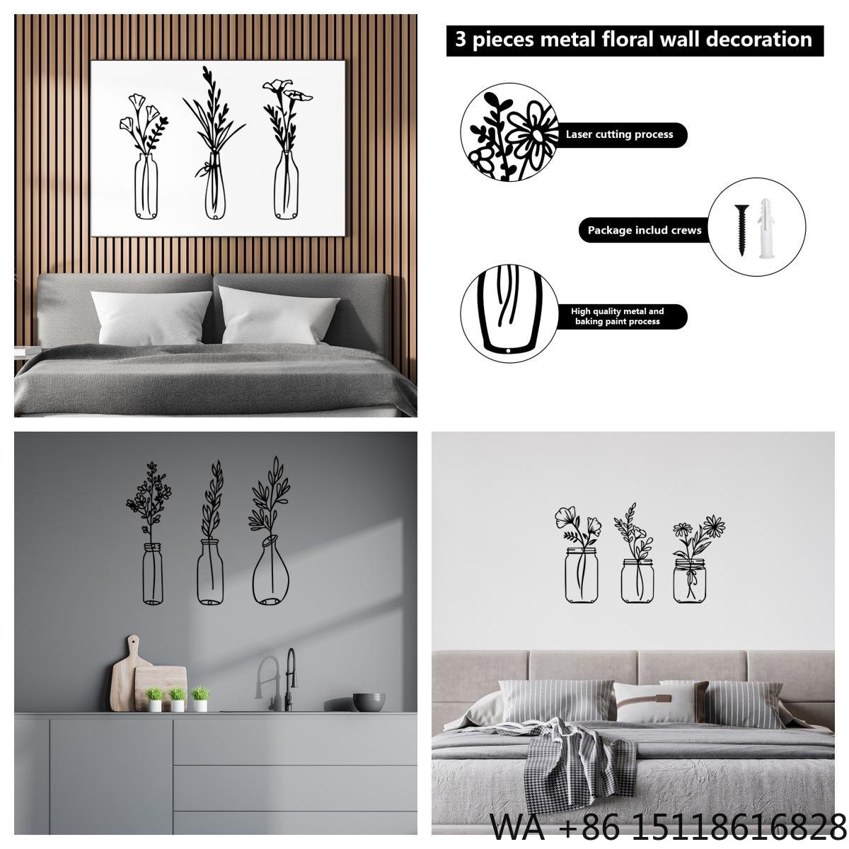 Art Deco Stainless Steel Flowe - Home Decor Handicraft recension och pris