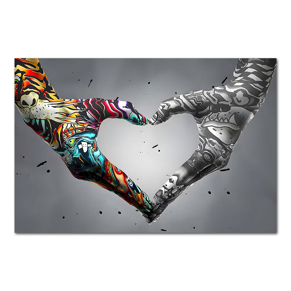Graffiti Hand Love Canvas Pain - Home Decor Niche recension och pris
