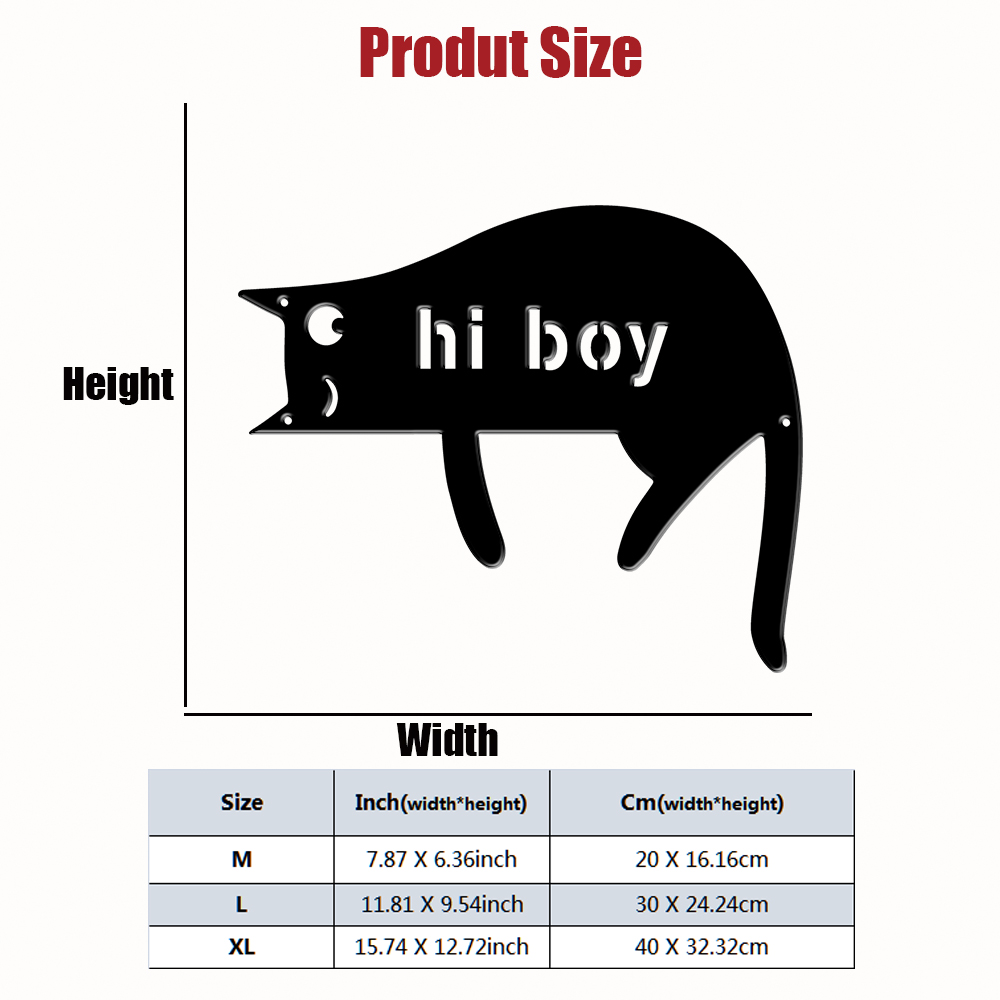 1Pc Custom cat Metal Door Stre - Home Decor Cat recension och pris