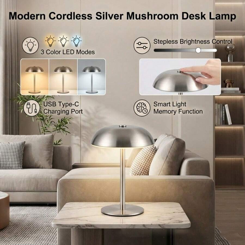 Cute Mushroom Table Lamp, Touc - Home Decor Gift recension och pris