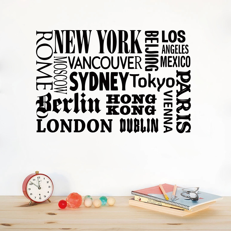 New York London Paris Quote wa - Home Decor London recension och pris