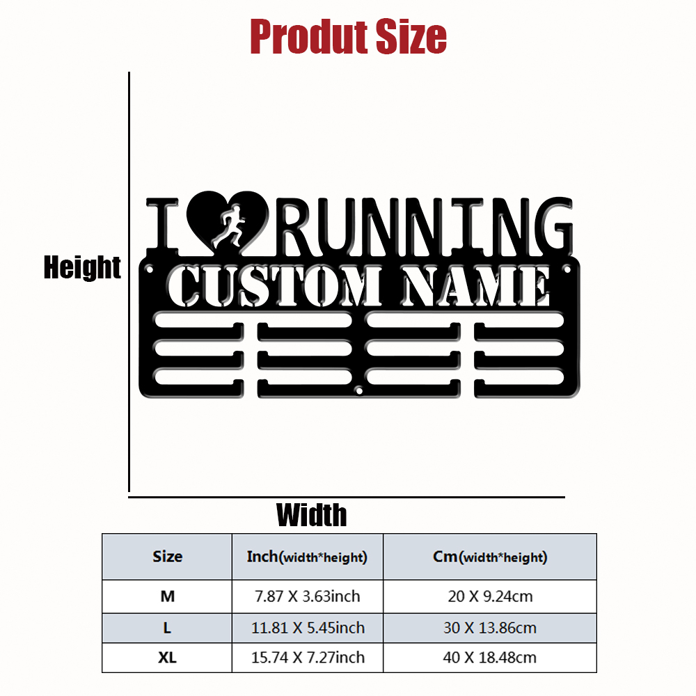 Custom I Love Running Metal Me - Home Decor Zone recension och pris