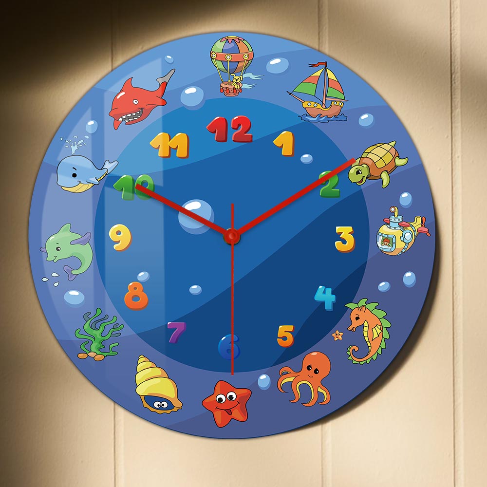 Cartoon Sea Animals Blue Wall  - Home Decor Under 300 recension och pris