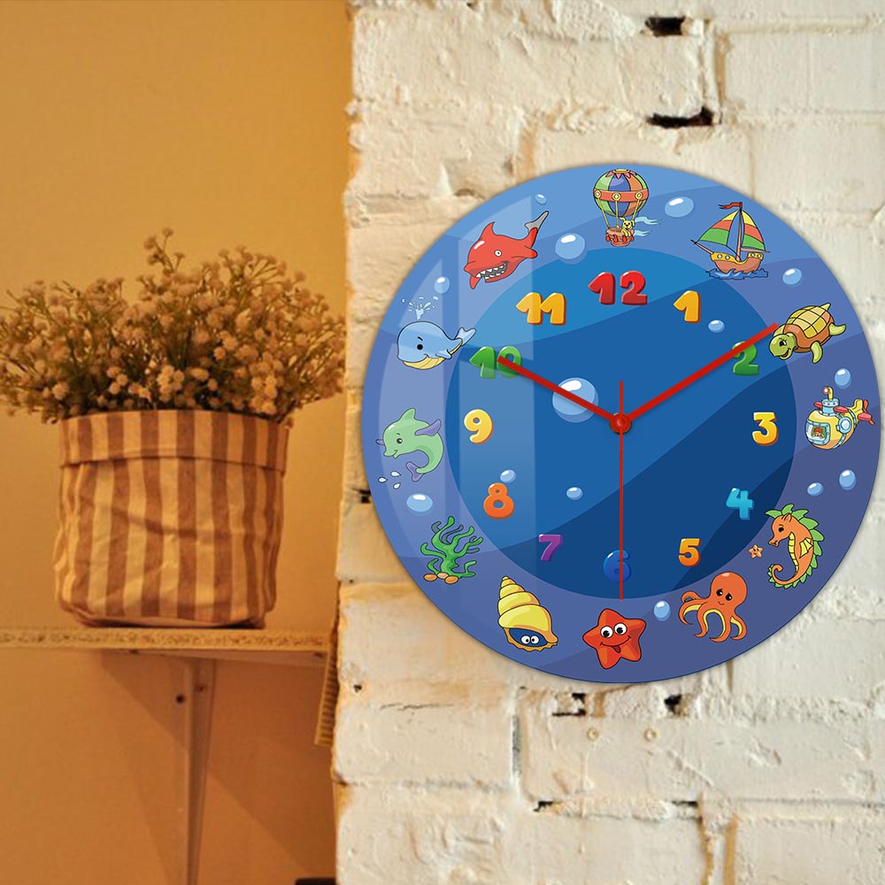 Cartoon Sea Animals Blue Wall  - Home Decor Under 300 recension och pris