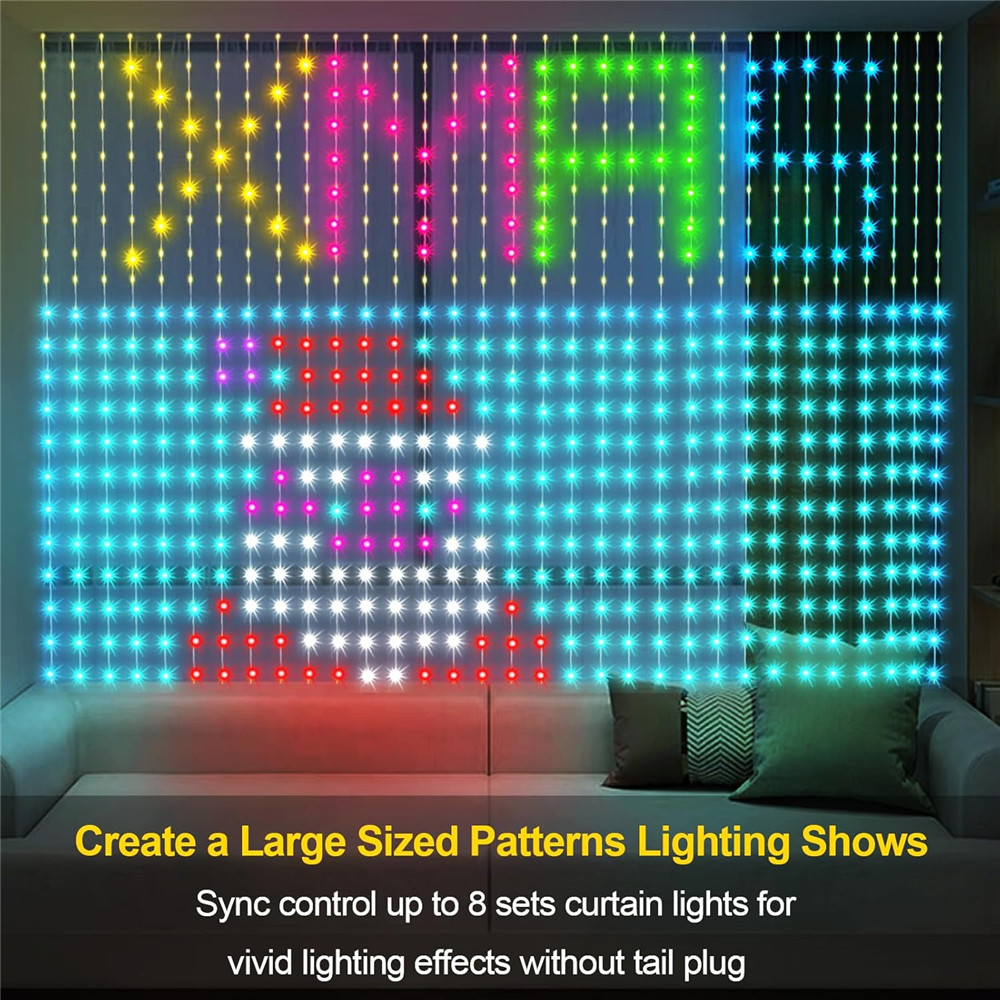 Smart LED Curtain Lights USB,4 - String Curtain Light recension och pris