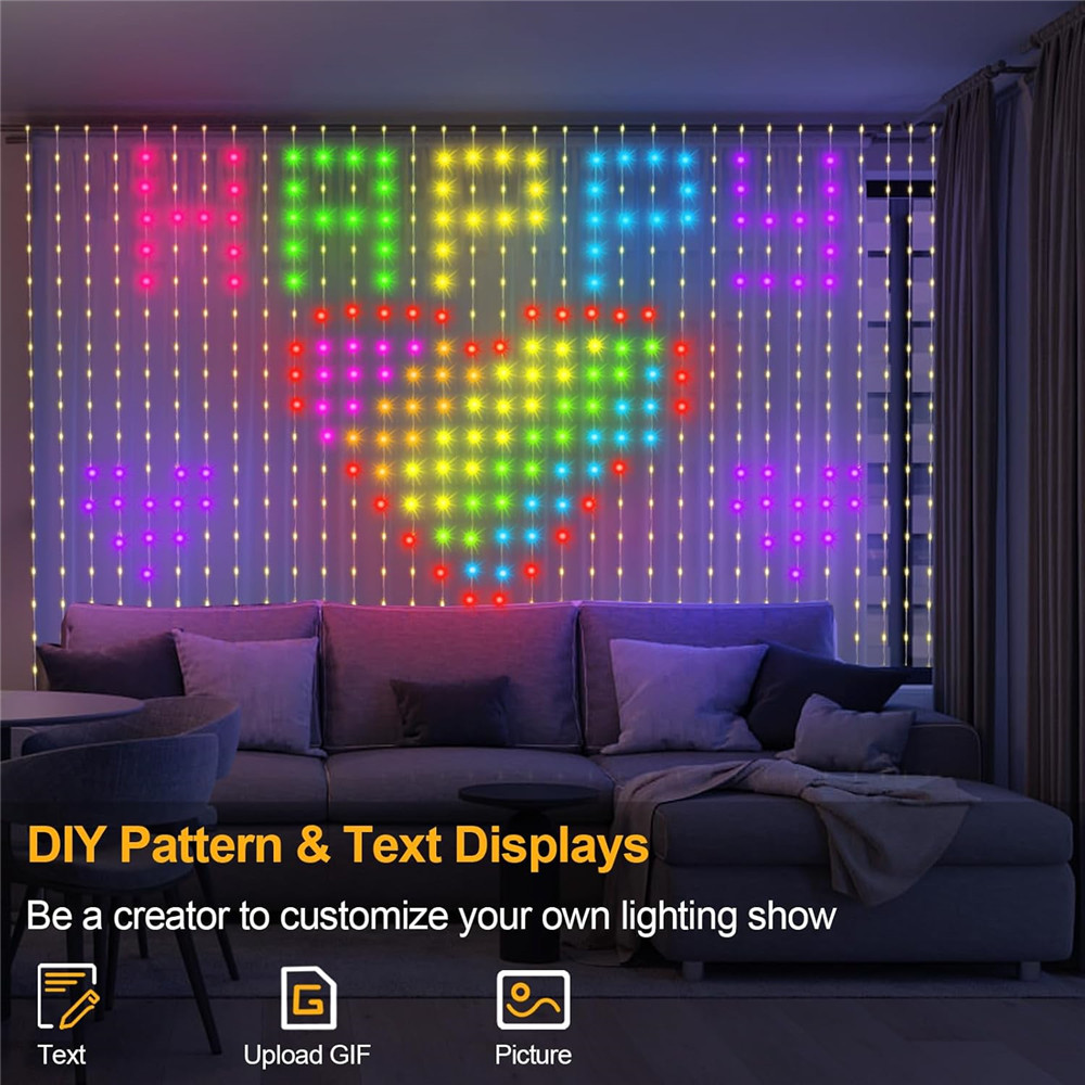 Smart LED Curtain Lights USB,4 - String Curtain Light recension och pris