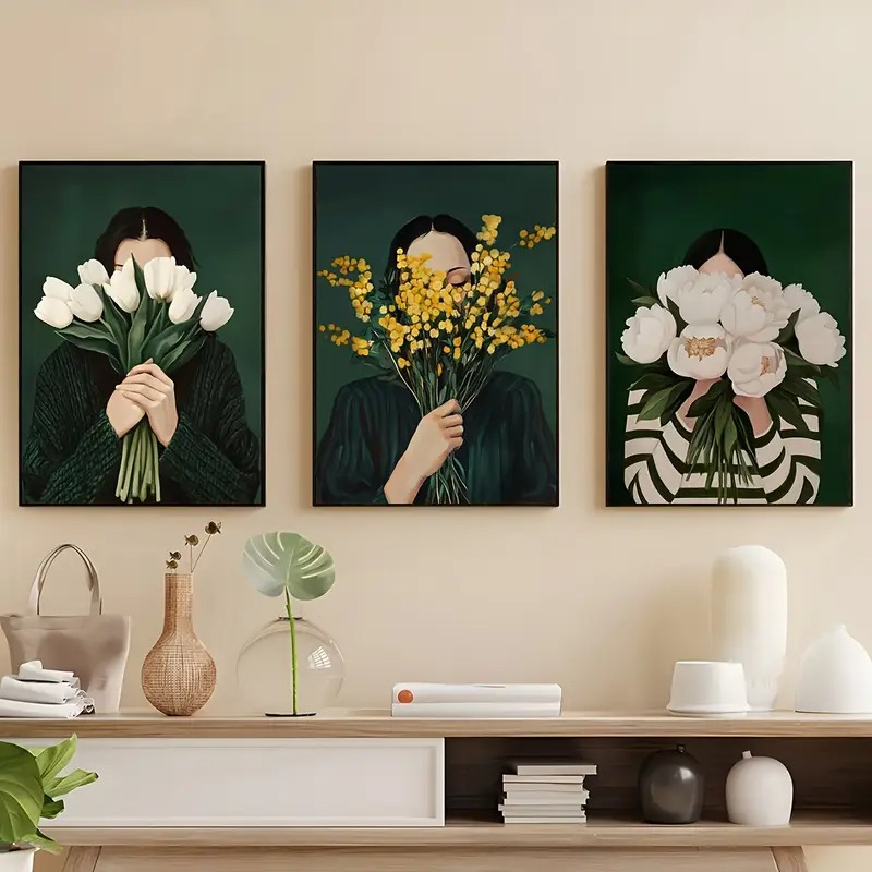 Green Abstract Figures Canvas  - Home Decor Niche recension och pris