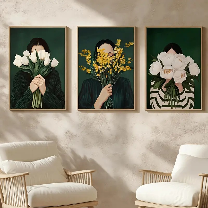 Green Abstract Figures Canvas  - Home Decor Niche recension och pris