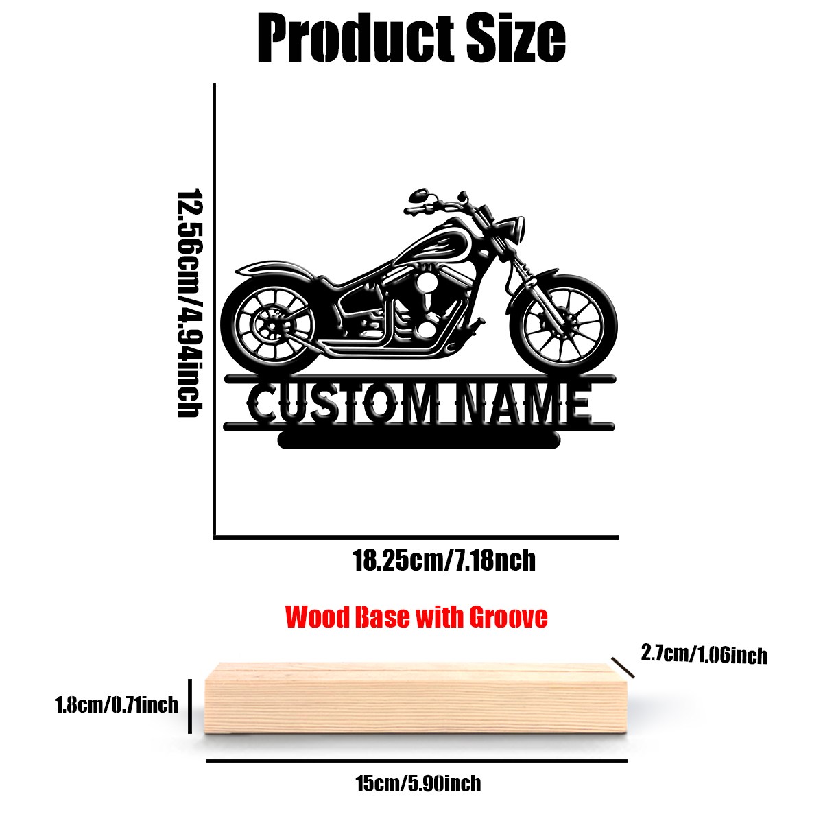 1Pc Csutom Name Road Motorbike - Home Christmas Decor recension och pris