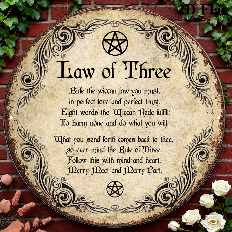 CIFBUY Vintage Wicca Triple Go - Home Decor Wall Art recension och pris